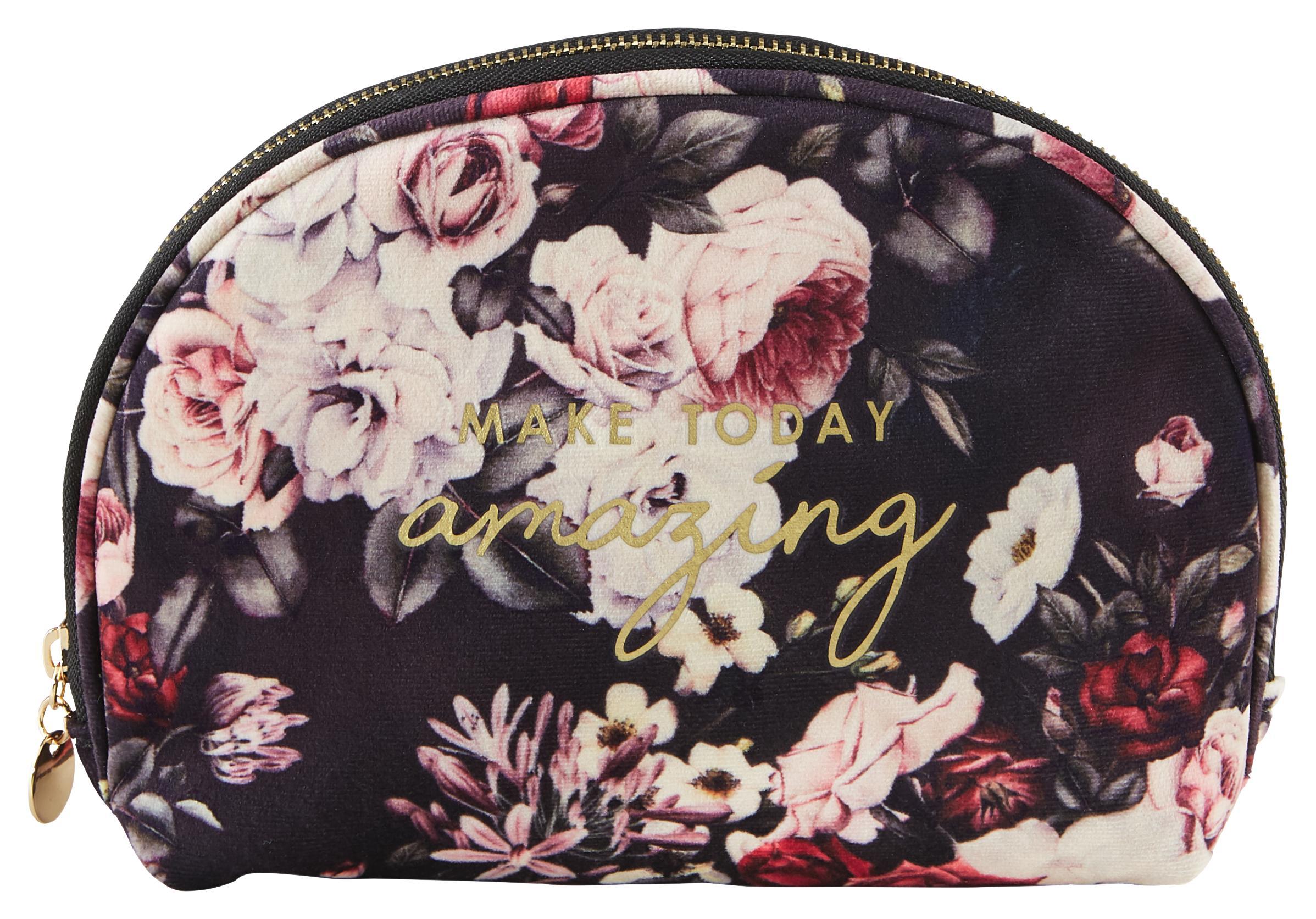 KOZMETIKAI TÁSKA ROMANTIC ROSE - Lila, Design, Textil (23/6/16cm)