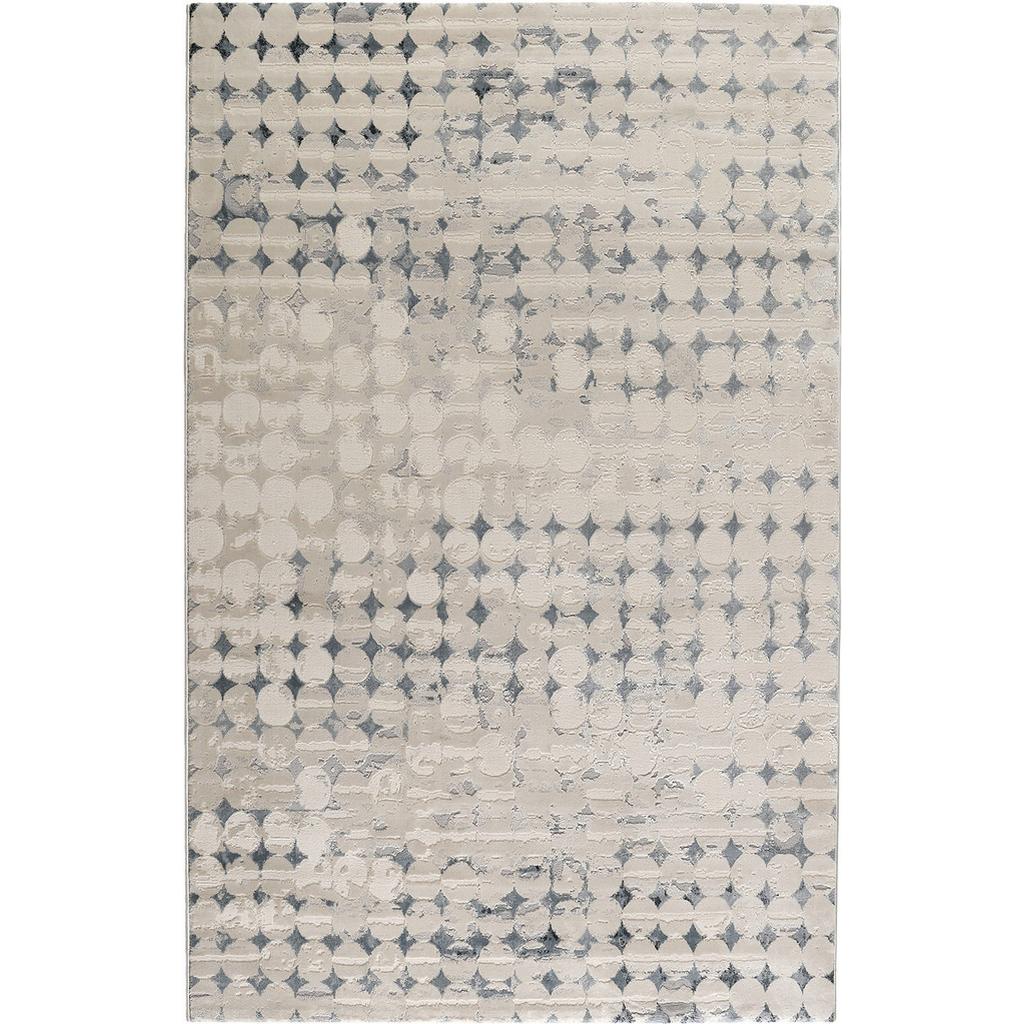 Webteppich Velvet Spots Taupe/petrol/beige 80x150 Cm