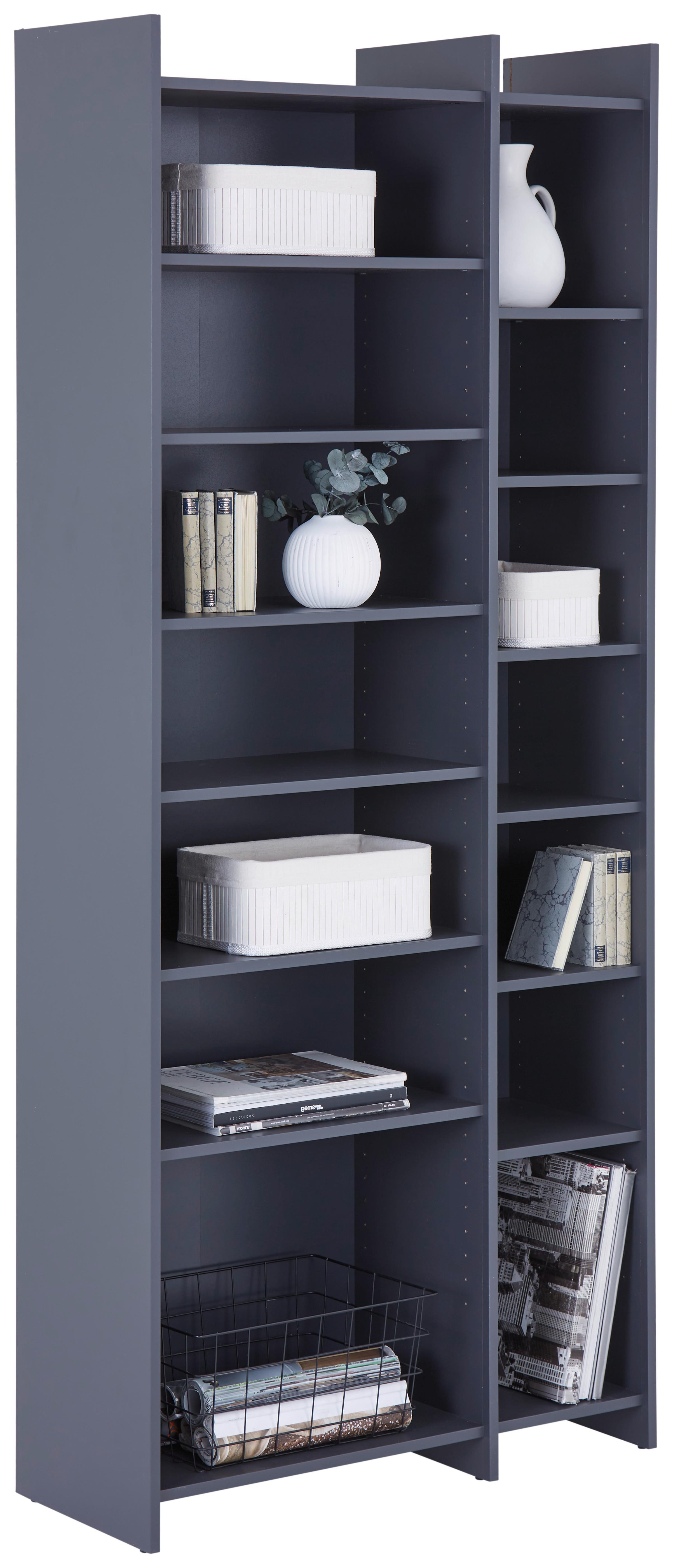 Regal Lenny Pr 23083-Reg/191/80 - Anthrazit/Schwarz, MODERN, Holzwerkstoff (80/191/31,8cm)