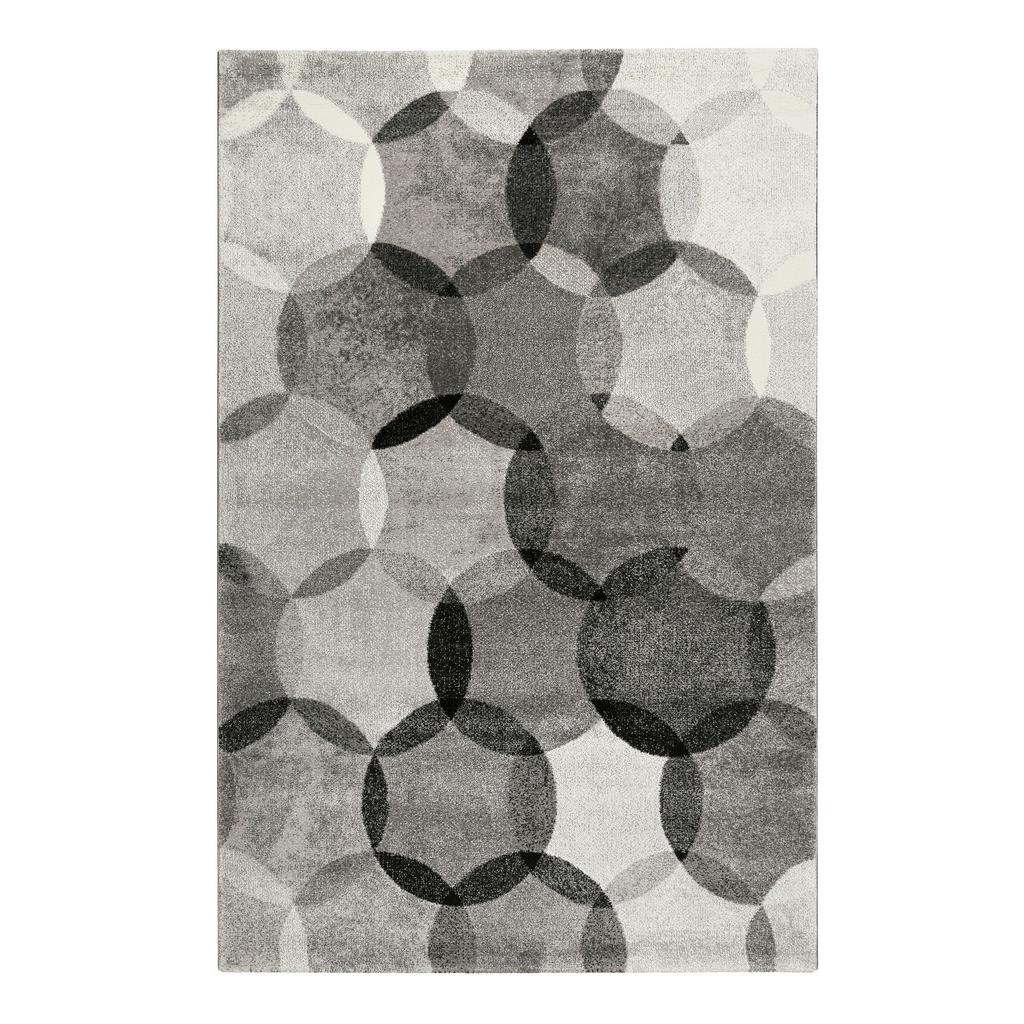 Webteppich Silber/grau Graphik Modernina 133x200 Cm