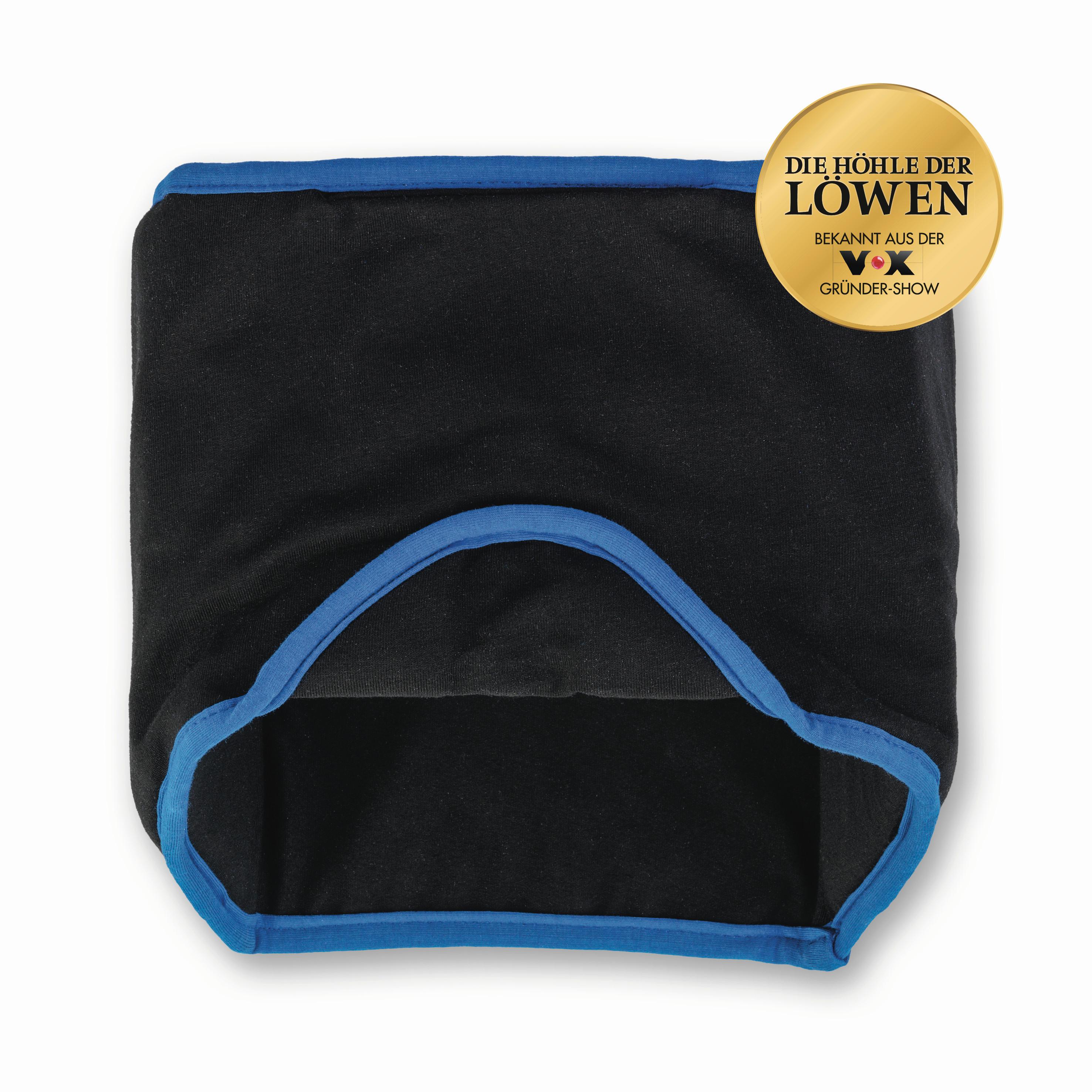 SCHLAFMASKE MYSLEEPMASK L/XL SCHWARZ/BLAU - Blau/Schwarz, Basics, Textil (28/19/1cm)