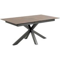 Esstisch Heaven B: 90cm Rostfarben - Rostfarben/Schwarz, Design, Keramik/Metall (168-210/90/76cm) - MID.YOU