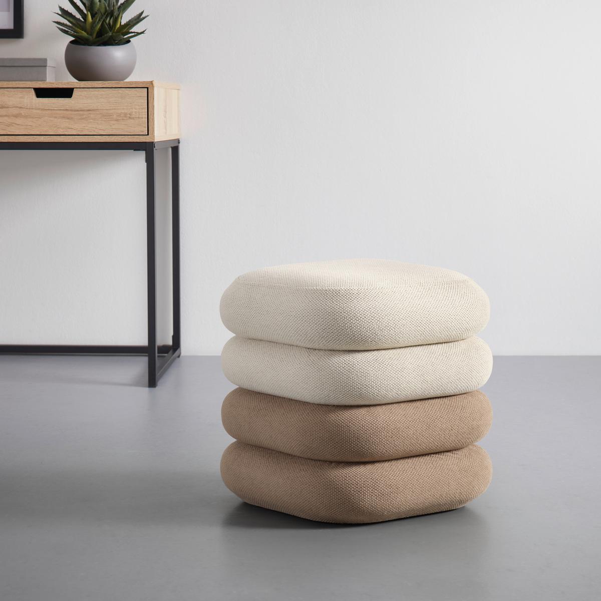 Taburetka SOPHIE, svetlohnedá/hnedá ženilka - hnedá/svetlohnedá, Modern, kompozitné drevo/textil (39,5/40/39,5cm) - Mömax