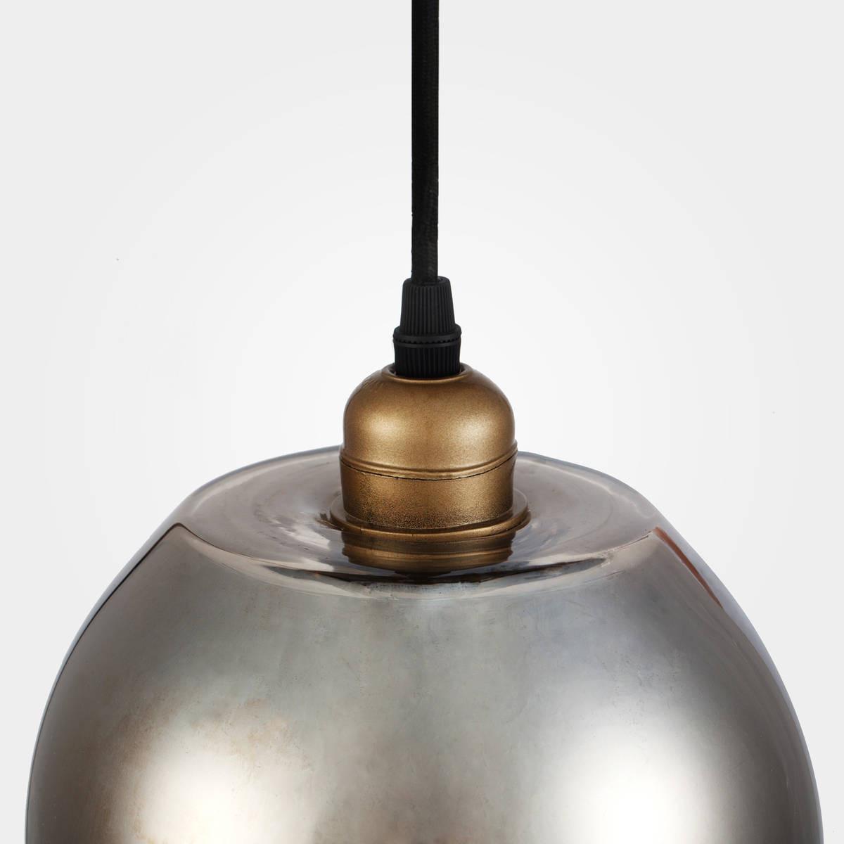 Hängeleuchte Gala H: 33 cm 1-Flammig - Silberfarben, Trend, Glas (18/33/18cm) - Kayoom