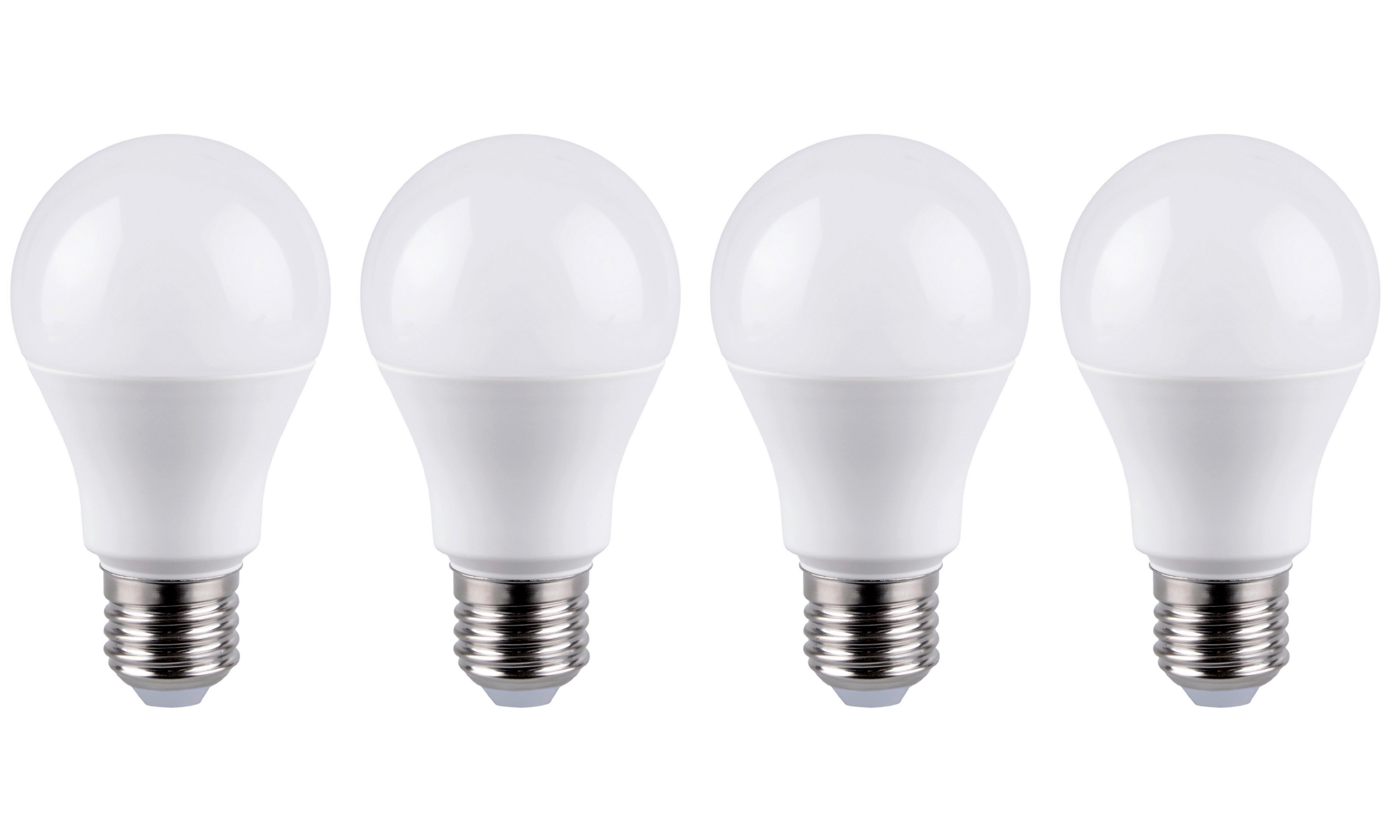 LED-žárovka Multi, max.9 Watt, E27, 4Ks - bílá, plast (6/10,8cm) - Mömax