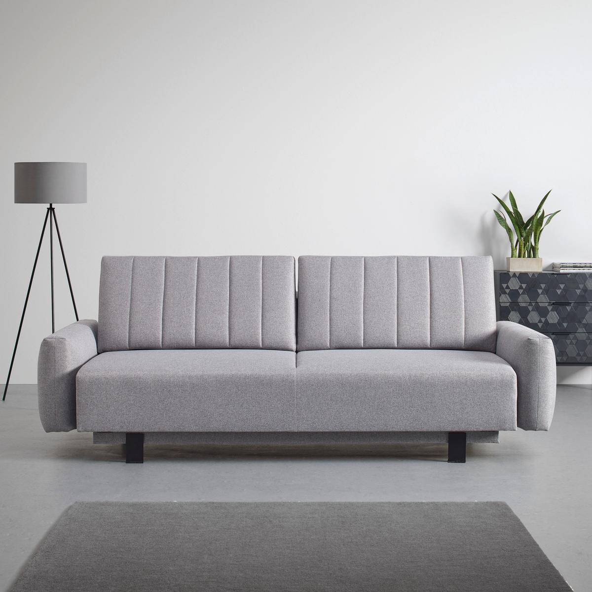 Rozkladacia pohovka LUSIA sivá - čierna/sivá, Modern, kov/drevo (242/95/95cm) - Bessagi Home