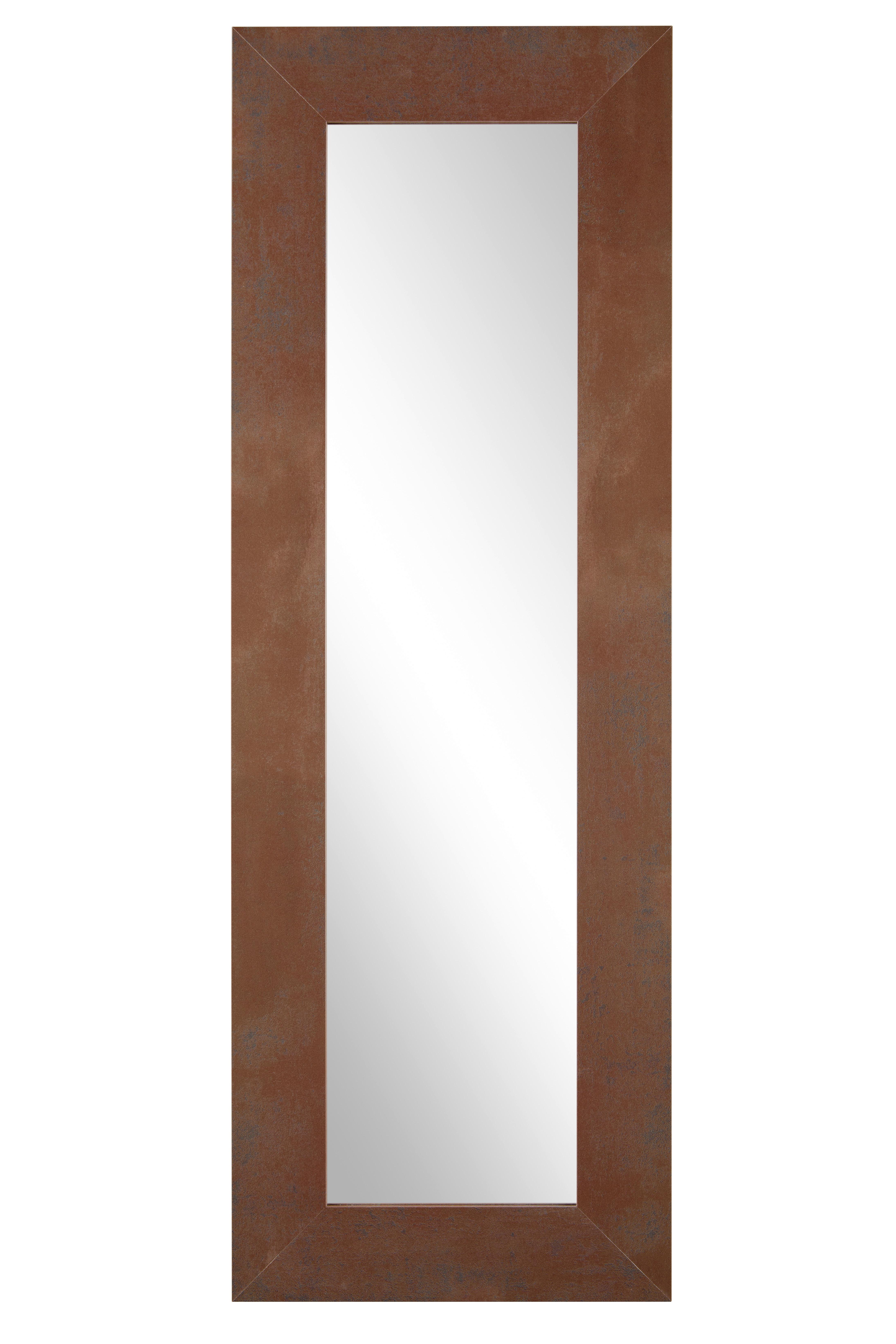 Spiegel Leo Blau/Braun BxH: 133x46 cm - Blau/Braun, Basics, Glas/Holzwerkstoff (133/46cm)