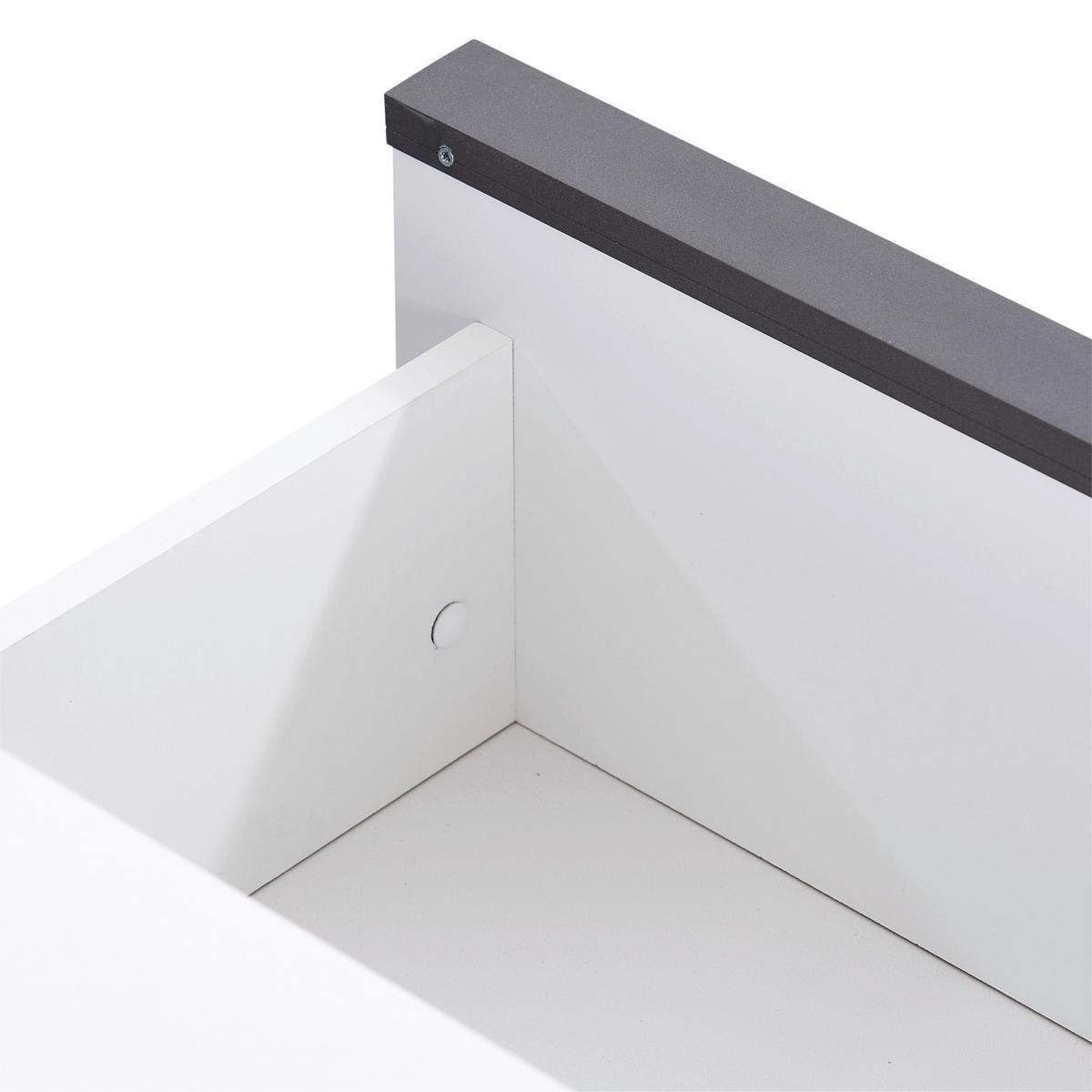 Kommode B: 90 cm Lucca, Weiß/Grau - Weiß, MODERN, Holzwerkstoff (90/88/44cm)
