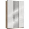 Drehtürenschrank150cm Level, Weiß/eiche Dekor - Eichefarben/Weiß, MODERN, Glas/Holzwerkstoff (150/236/58cm) - MID.YOU