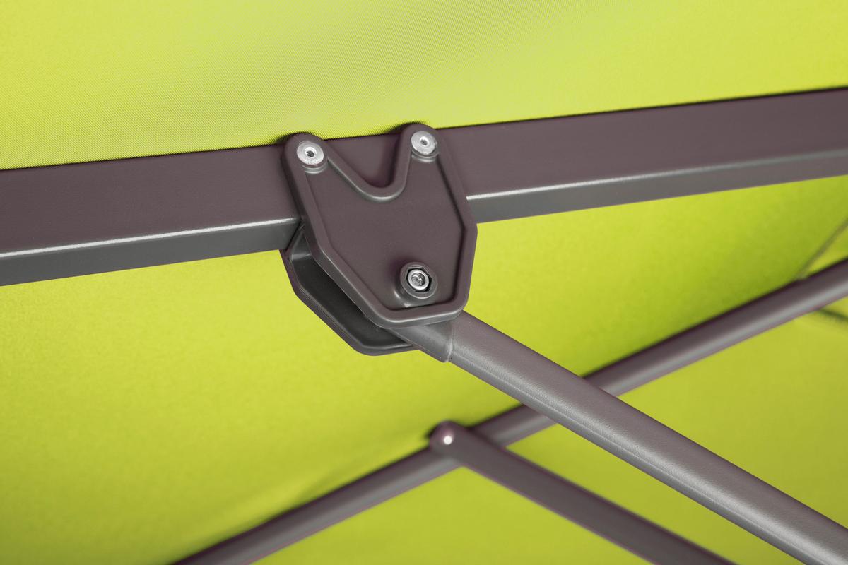 Ampelschirm Rhodos Junior BxHxT: 338x239x270 cm Grün - Anthrazit/Grün, Basics, Textil/Metall (338/239/270cm) - Schneider