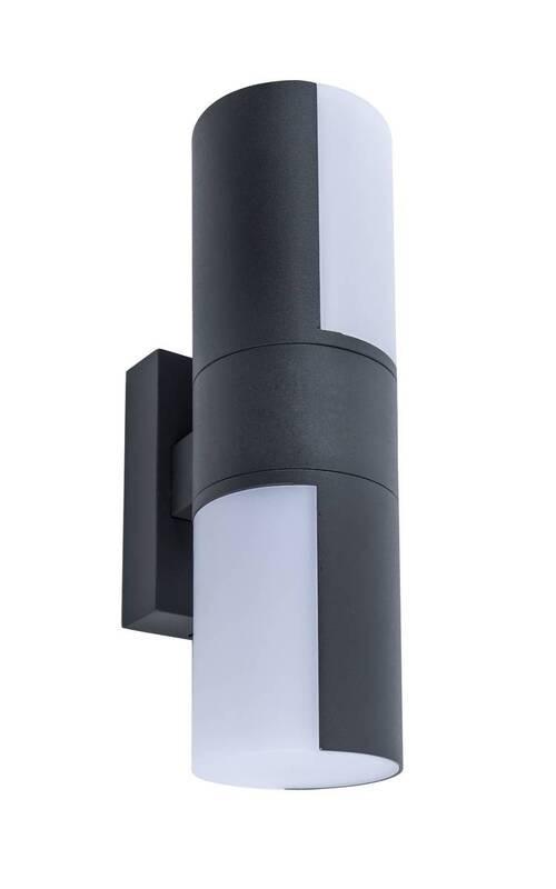 Außenwandleuchte Cyra 15w Kunststoff Metall, Wandmontage - Anthrazit/Weiß, Design, Kunststoff/Metall (7,8/24,5/12cm)