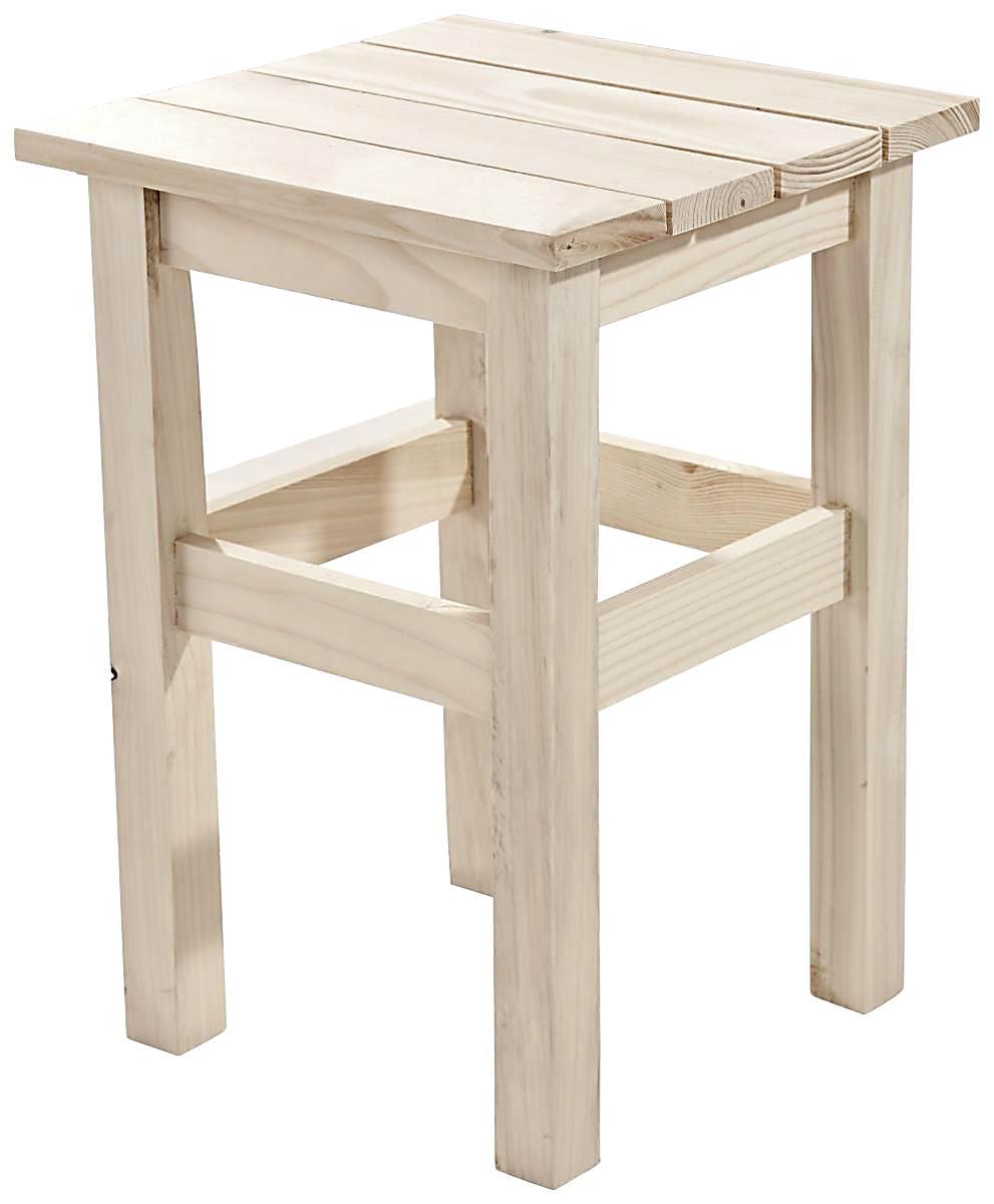 Hocker Uni 1 - Kieferfarben, Natur, Holz (33/45/33cm)