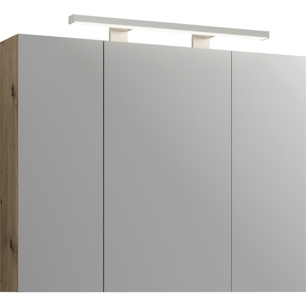 Spiegelschrank C-Line Eichefarben B: 90 cm