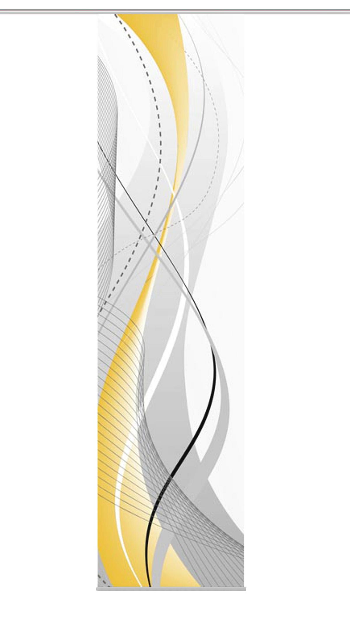Flächenvorhang Carlisle Gelb B: 60 Cm - Gelb, Design, Textil (60/245cm)