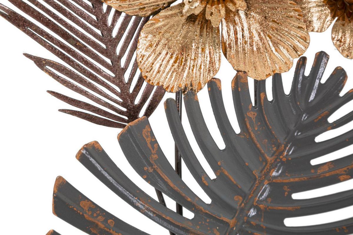 Wanddeko Classic Goldfarben/Weiß/Grau B: 28,6cm - Goldfarben/Weiß, Basics, Metall (28.6/5.10/74.3cm)