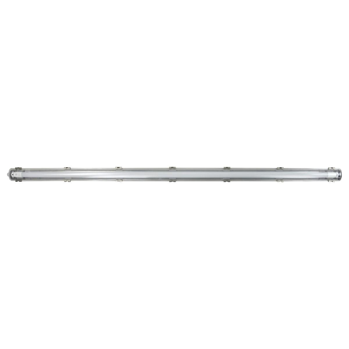 LED-Deckenleuchte L: 156,8 cm, für In- und Outdoor - Grau, Basics, Kunststoff (156,8/6,2/5,2cm)