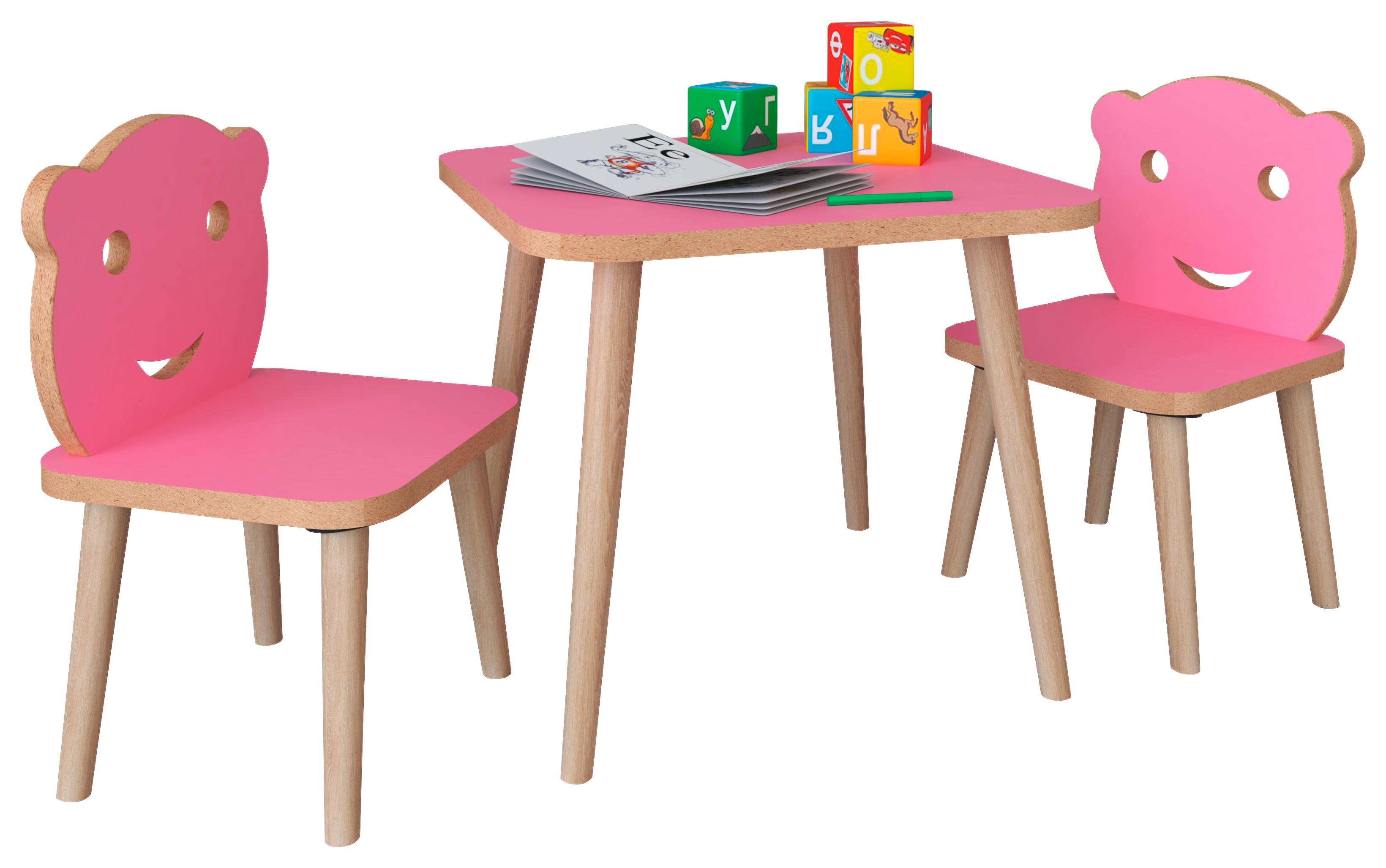 Kindersitzgruppe Lilula Rosa Lilula - Pink/Rosa, MODERN, Holzwerkstoff - MID.YOU