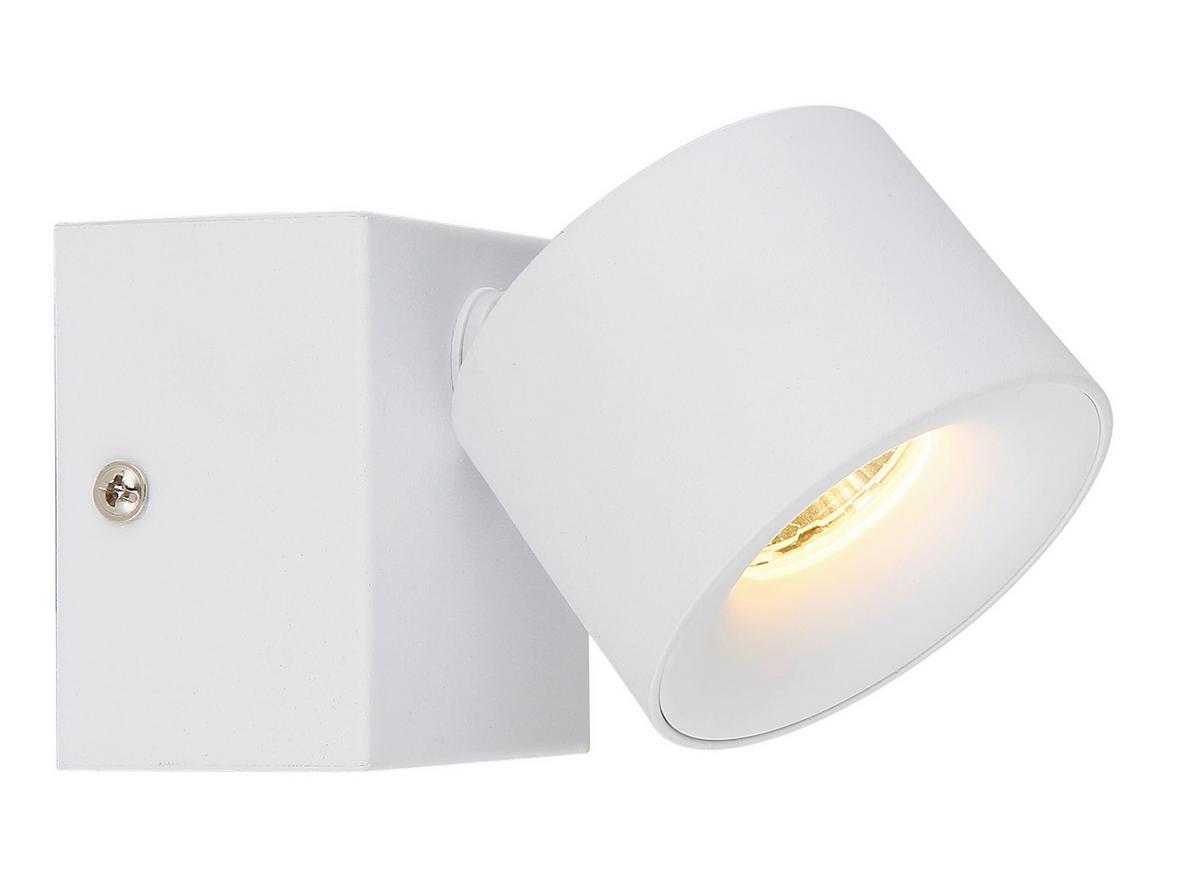 LED-Strahler 56961-1w Rae - Transparent/Weiß, Basics, Kunststoff/Metall (7.2/9.5cm) - Globo