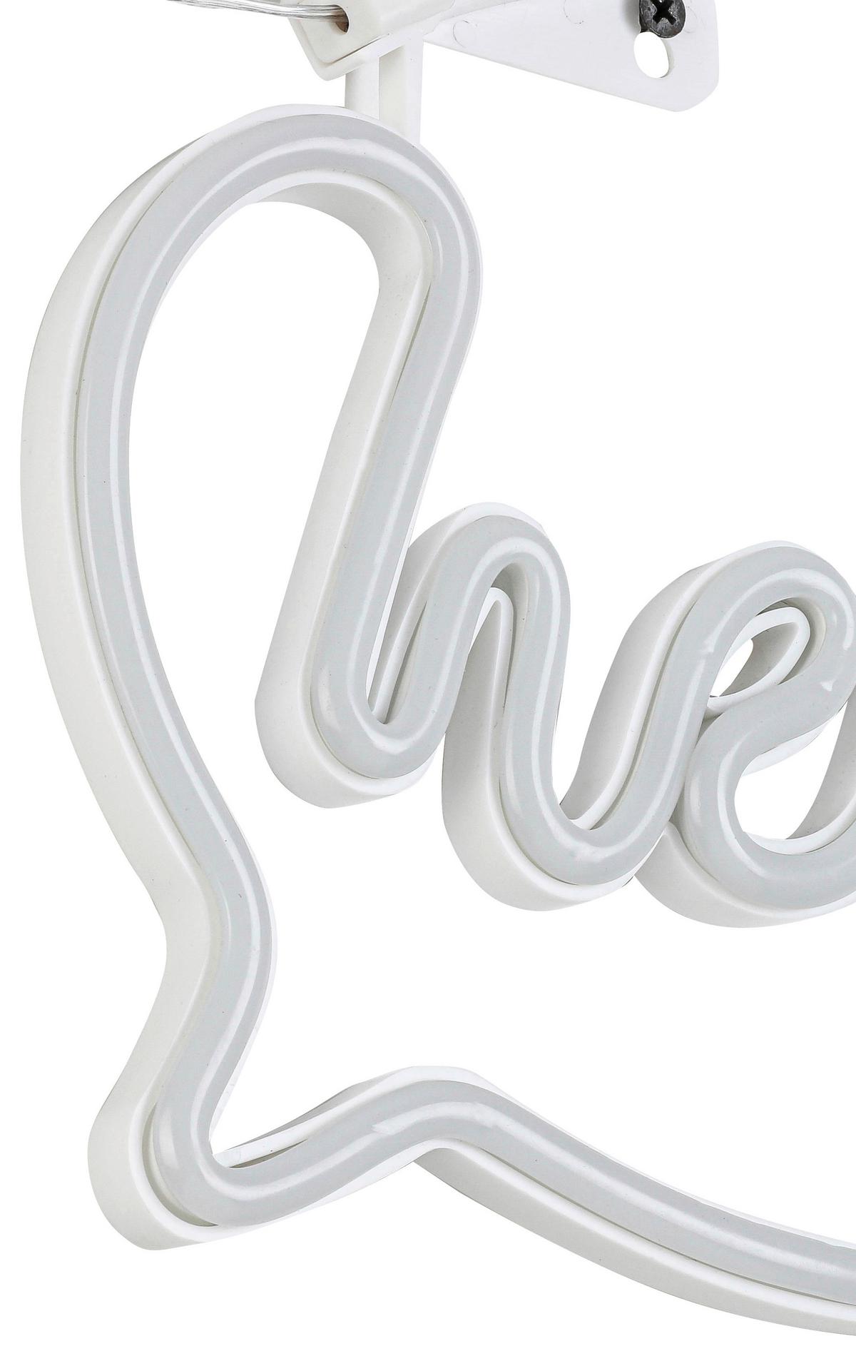 LED-Dekoleuchte Archie - Weiß, KONVENTIONELL, Kunststoff (29,7/21/1,7cm) - Luca Bessoni