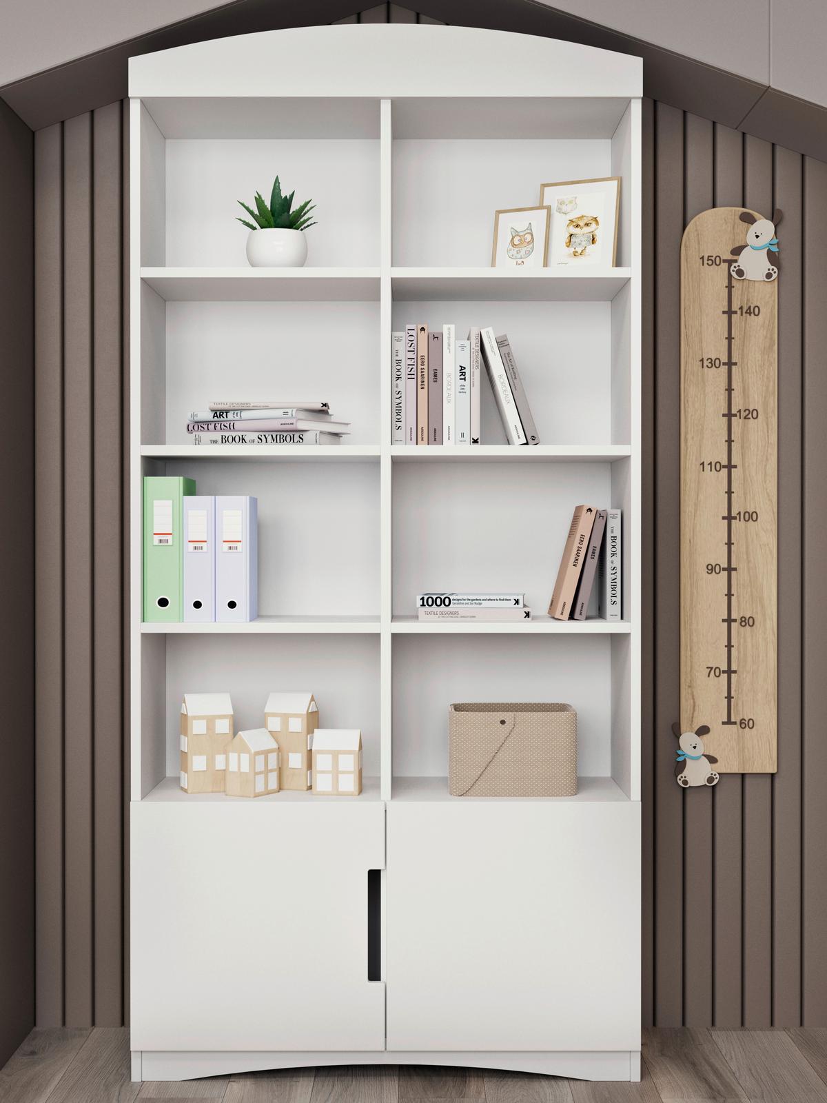 REGAL Classic Weiß B: 90cm - Weiß, MODERN, Holzwerkstoff (90/188,2/36cm) - MID.YOU