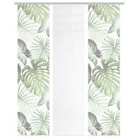 Flächenvorhang Sanja 3er Set - Weiß/Grün, Natur, Textil (60/260cm)