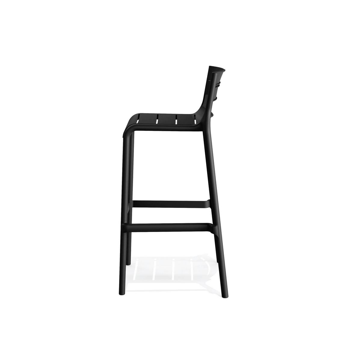 Gartenstuhl-Set 4x Calor – Barstuhl Schwarz - Schwarz, MODERN, Kunststoff (49/100/49cm)