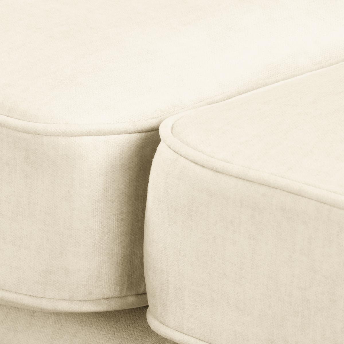 Schlafsofa Laura Cremen, B: 190cm - Creme/Braun, Design, Textil (190/74/91cm) - P & B