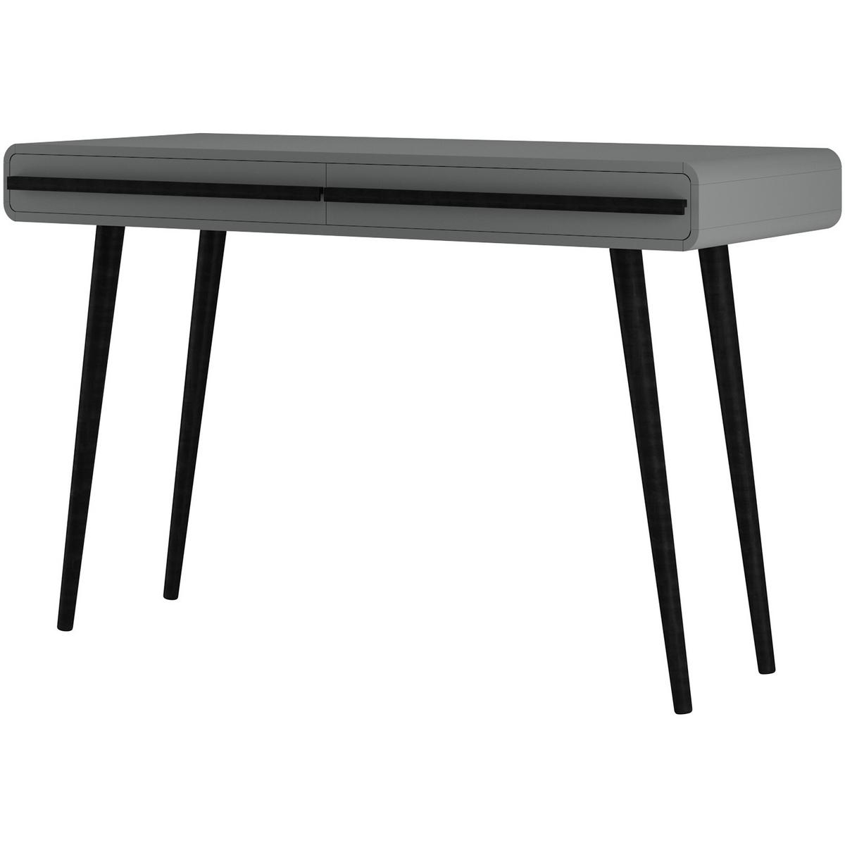 SCHREIBTISCH Chantal Grau L: 120cm - Schwarz/Grau, Design, Holzwerkstoff (120/77/50cm) - MID.YOU