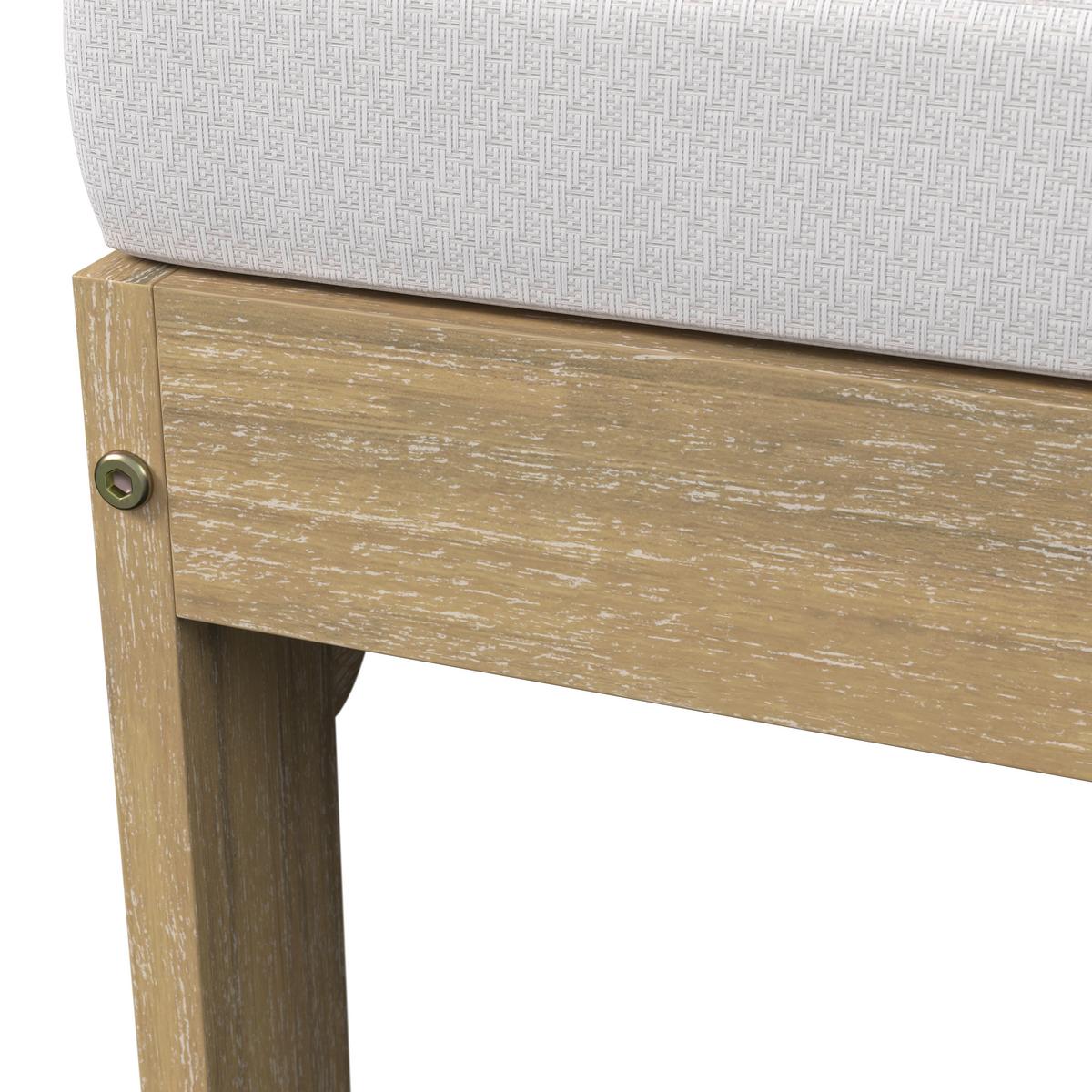 ZÁHRADNÉ LEŽADLO ELJA - farba akácie/sivá, Modern, drevo/textil (200/90/75cm) - Bessagi Garden