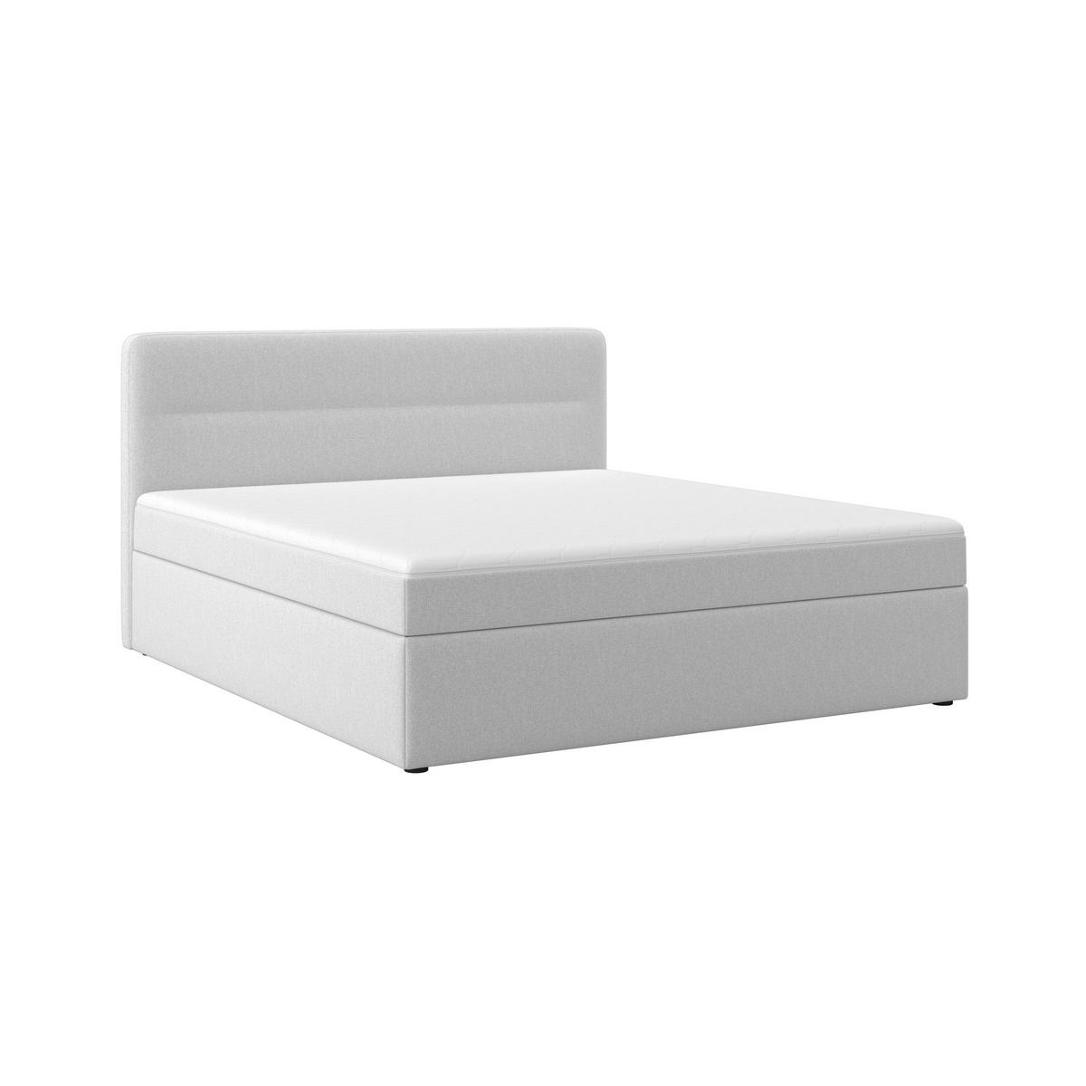 Boxspringová postel MARCO 180x200, světle šedá - černá/světle šedá, Moderní, dřevo/textil (180/200cm) - Bessagi