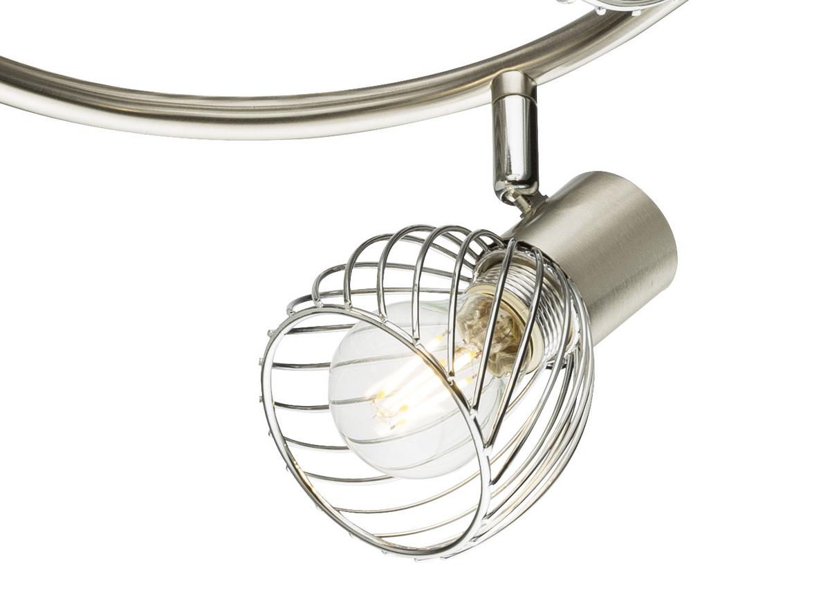 Strahler Sina 3-flammig Verstellbar Ø 28 Cm - Chromfarben, Trend, Metall (28/14,5cm) - Globo