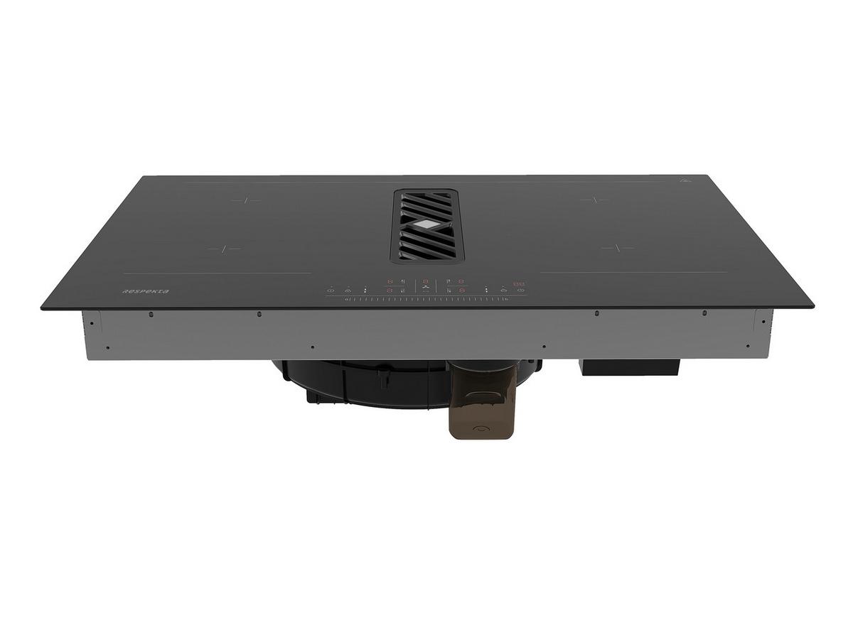 Kochfeld-Dunstabzug-Kombi Respekta Calima Schwarz B:83cm - Schwarz, Basics, Glas (83/20/51,5cm) - Respekta