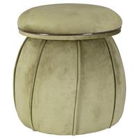 Hocker Corin 125 Grün/Graphitfarben D: 51,5 cm - Graphitfarben/Grün, Design, Textil (51,5/55cm) - Kayoom
