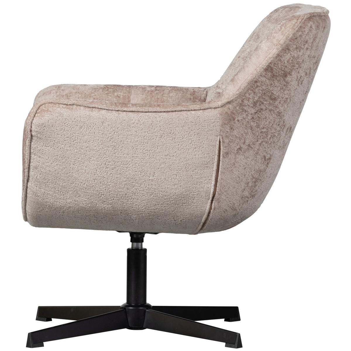 Sessel Wibo Taupe B: 71 Cm - Taupe/Schwarz, Design, Textil (71/94/83cm) - Livetastic