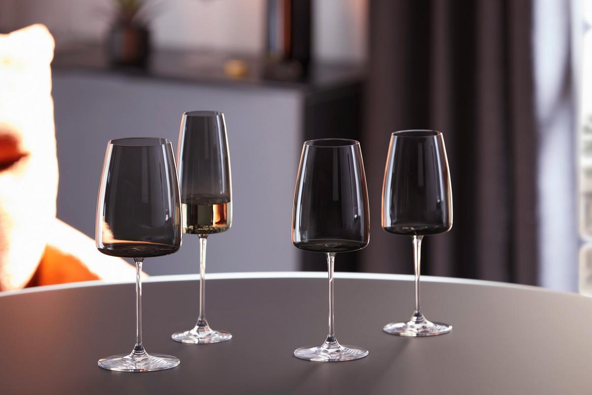 Sklenice na sekt Nicki, 340ml - černá, Moderní, sklo (6,6/25cm) - Gourmesto