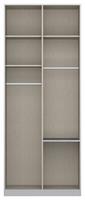 Drehtürenschrank ALABAMA EXTRA aus Dekor in Grau/Artisan Eiche mit 3 Laden Innen