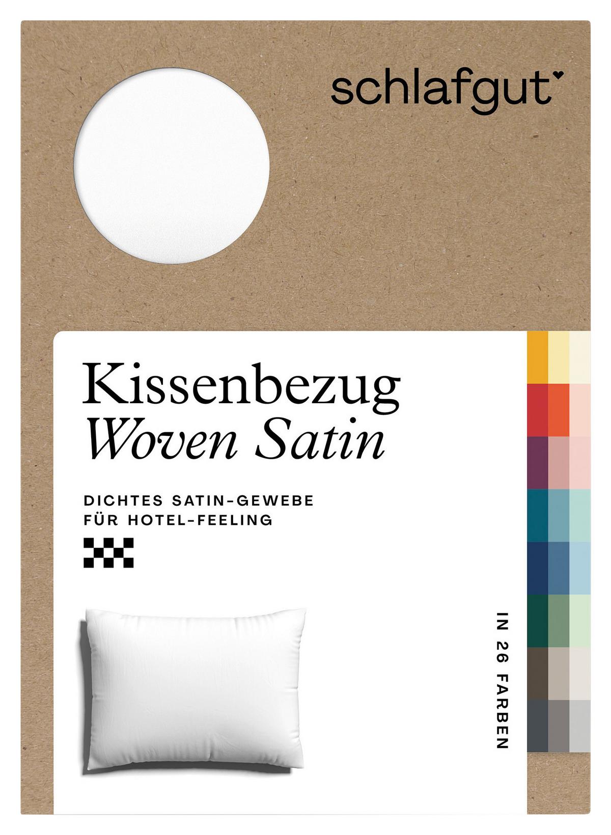 KOPFPOLSTERBEZUG WOVEN SATIN - Weiß, Basics, Textil (60/80cm) - Schlafgut