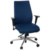 Drehstuhl Pro-Tec 250 Dunkelblau - Alufarben/Schwarz, MODERN, Kunststoff/Textil (57/116/51cm) - MID.YOU