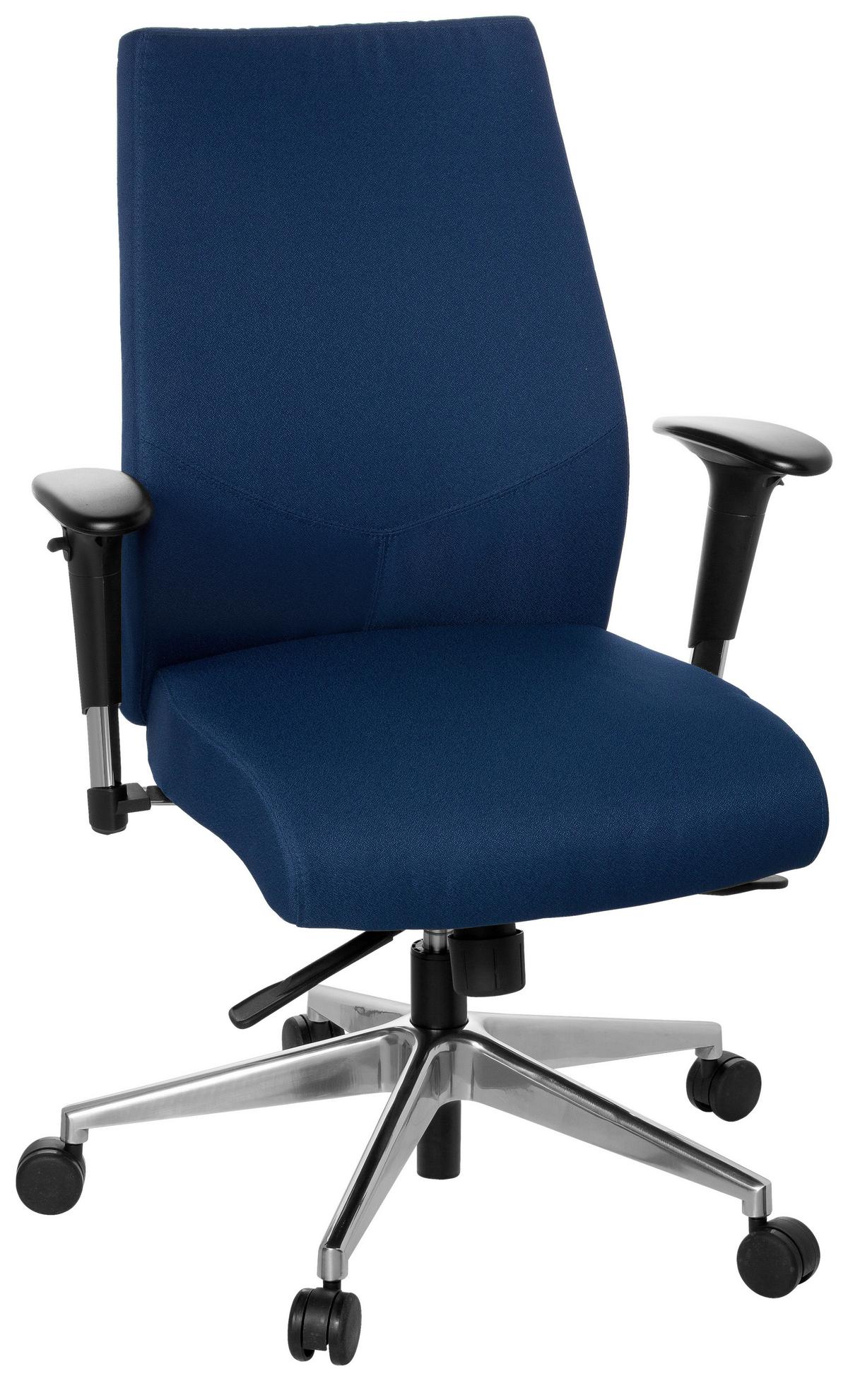 Drehstuhl Pro-Tec 250 Dunkelblau - Alufarben/Schwarz, MODERN, Kunststoff/Textil (57/116/51cm) - MID.YOU