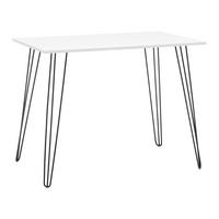 Psací stůl Marc - bílá/černá, Moderní, kov/dřevo (98/60/75cm) - Bessagi Home