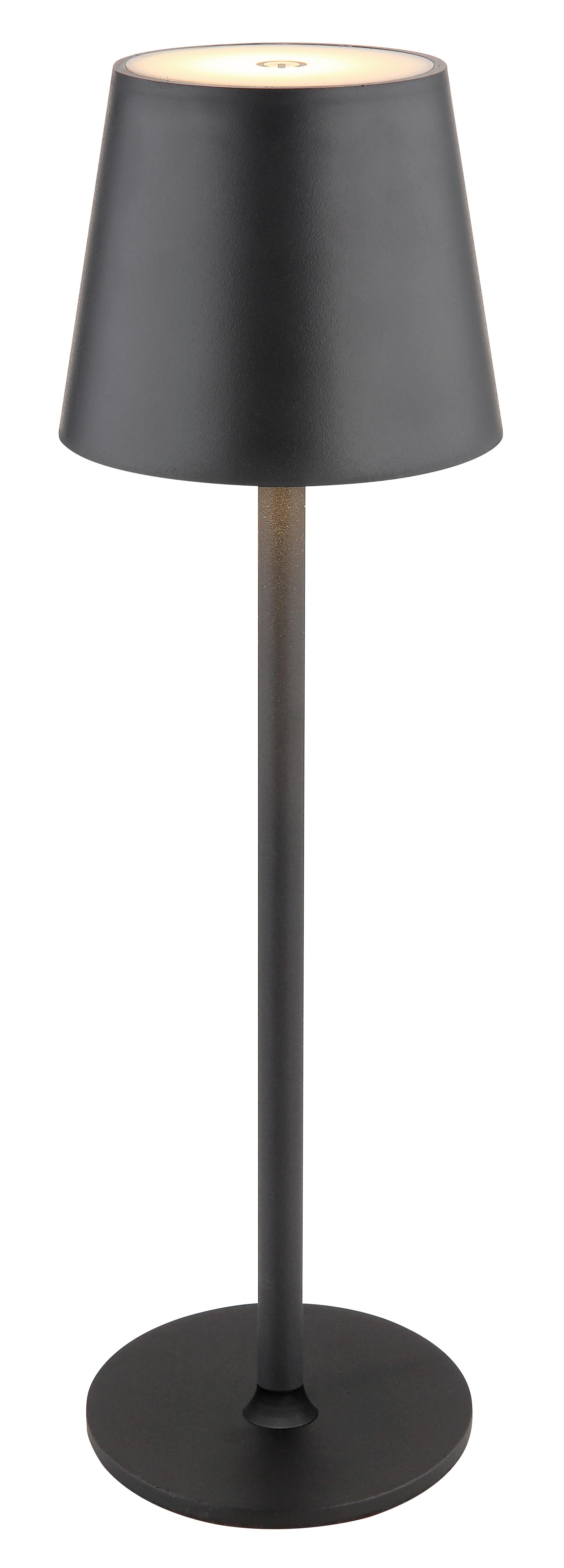 Akkumulátoros Asztali Lámpa Willi - fekete, Modern, műanyag/fém (10,6/36cm) - Luca Bessoni