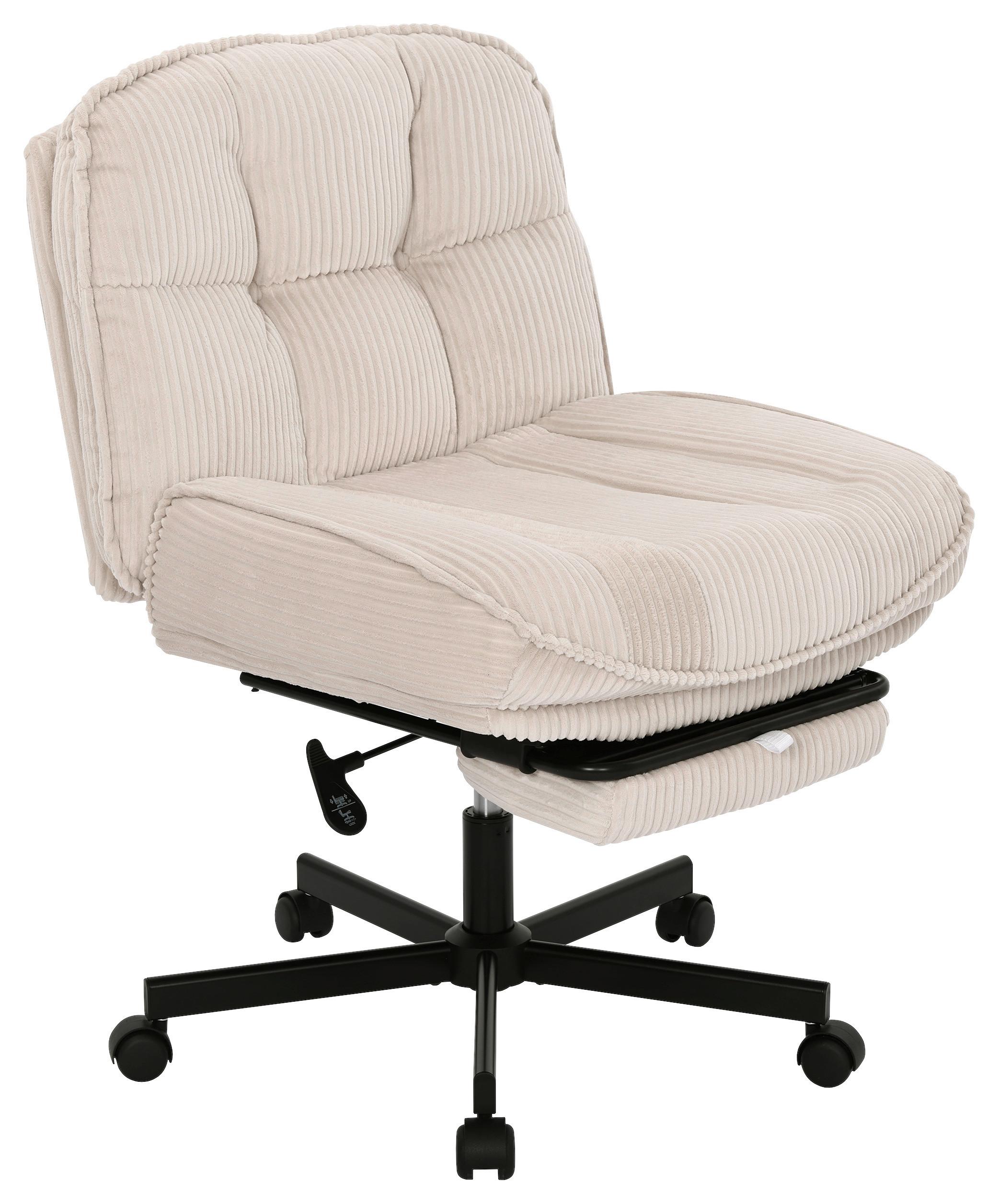 Drehstuhl Ahrhus Beige B: 67 cm - Beige/Schwarz, MODERN, Holz/Kunststoff (67/84.5-92.5/73,5cm) - Livetastic