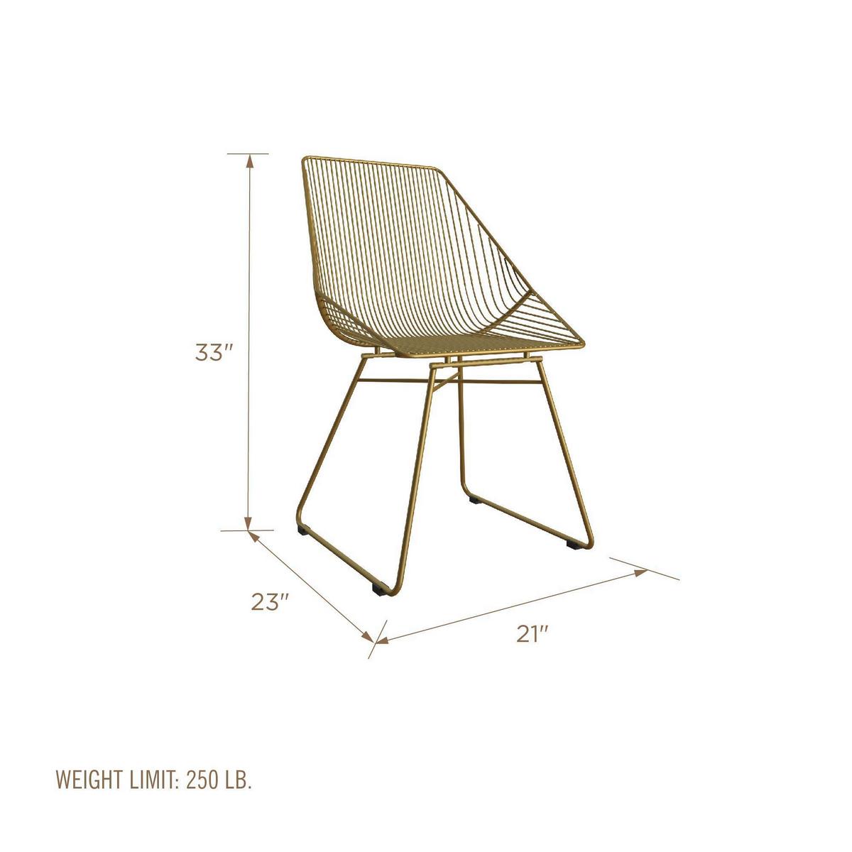 Stuhl Ellis Goldfarben B: 59 Cm - Goldfarben, Design, Metall (59/83/54cm) - MID.YOU