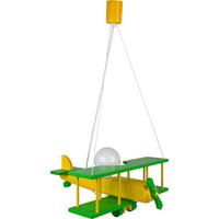 Kinderhängeleuchte 1041124 Flugzeug - Grün, KONVENTIONELL, Holz (42/45/75cm)