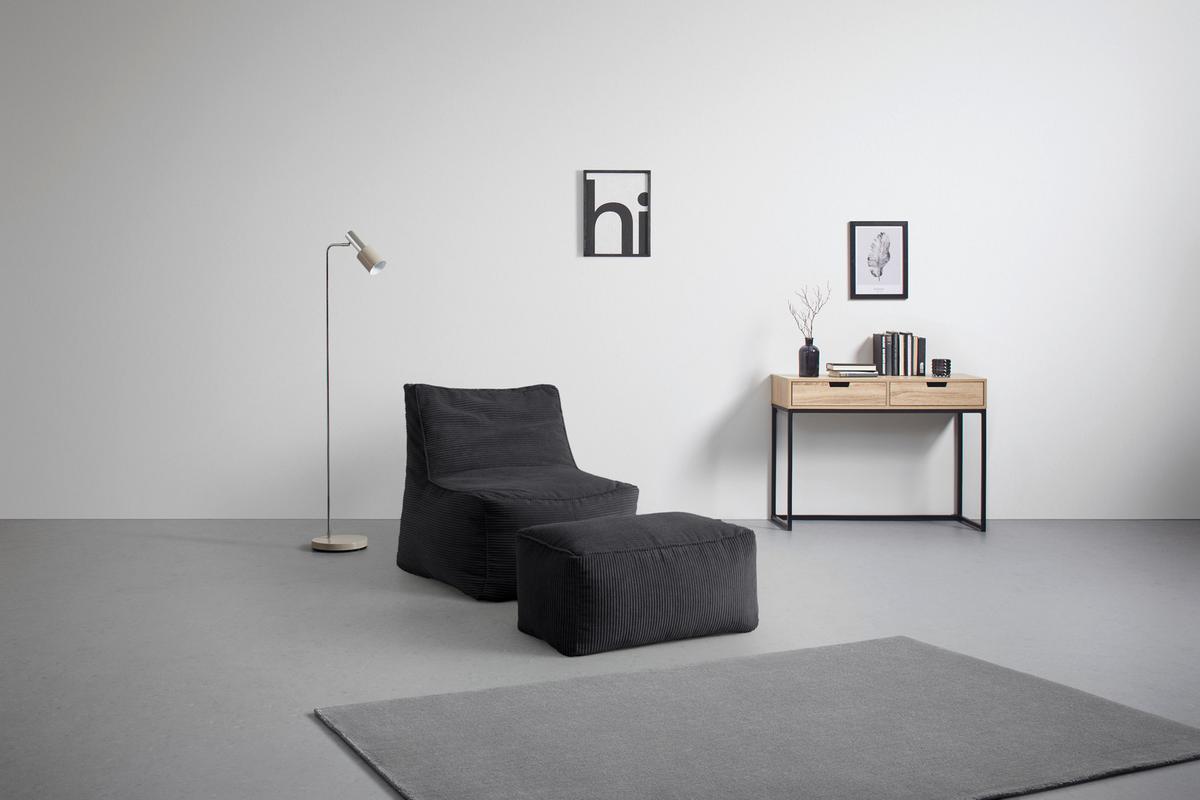 Sedací vak CAROLINE, antracit.menčester, max. 90 kg - antracitová, Modern, textil (75/84/88cm) - Mömax