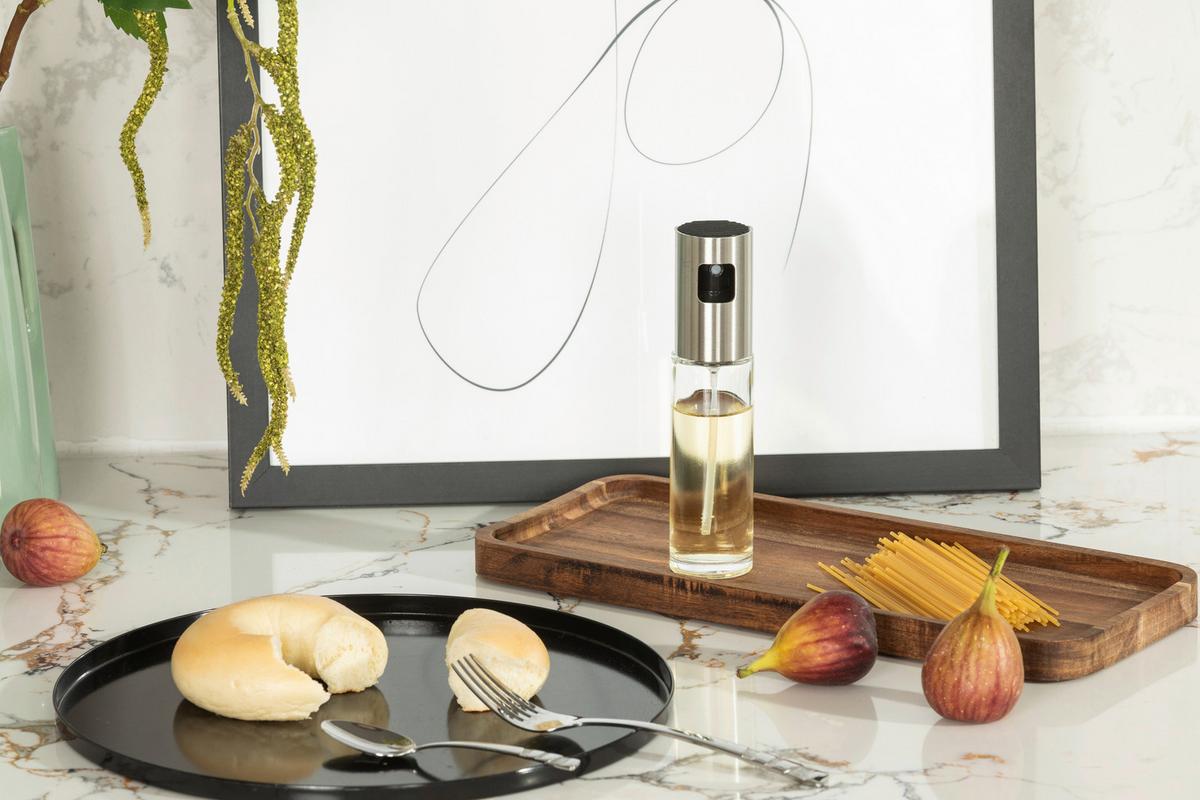 Ölflasche Malea - Klar, Basics, Glas/Kunststoff (4/17,5cm) - Luca Bessoni