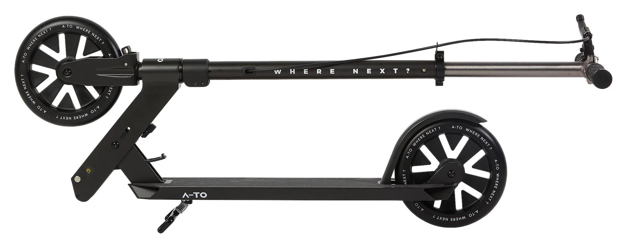 Kickscooter Ultimo Schwarz Ø 200 mm - Schwarz, KONVENTIONELL, Metall (94/36/100cm)