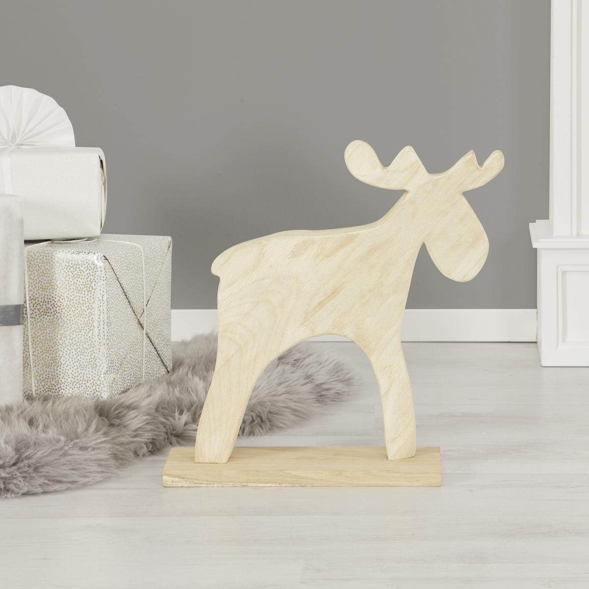 Dekorace Sob FYNN masív výška 43cm - přírodní barvy, Moderní, dřevo (43cm) - Bessagi Home