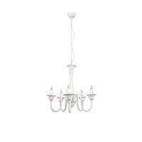 Kronleuchter Elsa 5xe14 Weiß Metall - ROMANTIK / LANDHAUS (56/150cm) - Trio Leuchten