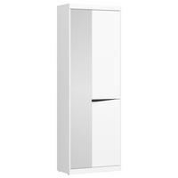 Garderobenschrank Turino Alpinweiss/Grau B: 65 cm - Dunkelgrau/Eichefarben, MODERN, Holzwerkstoff (65/196,5/40cm)